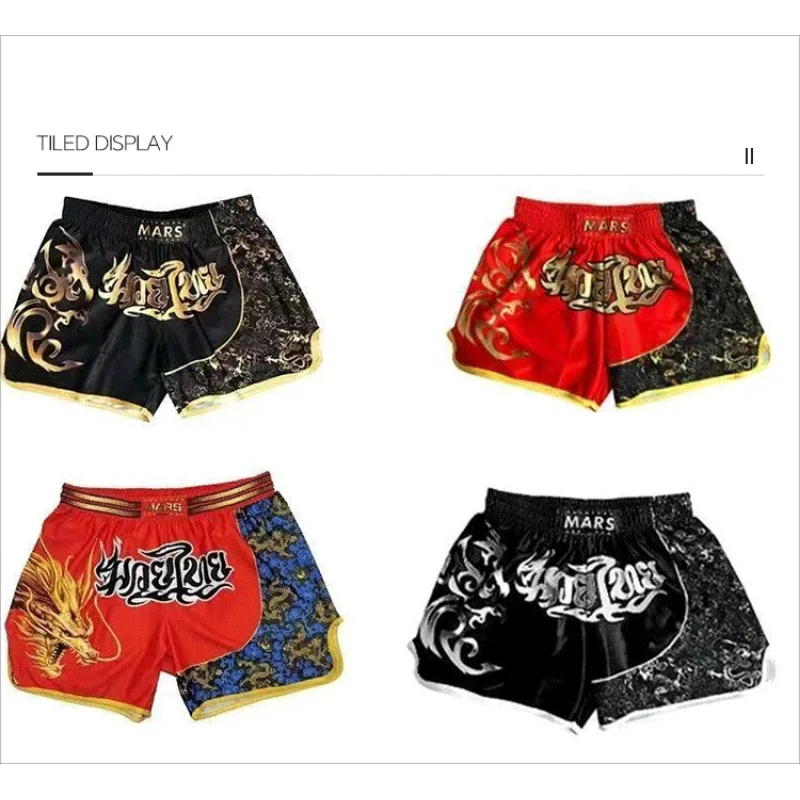 EVERBOUT Muay Thai Pants Breathable Printing Kickboxing Grappling Shorts