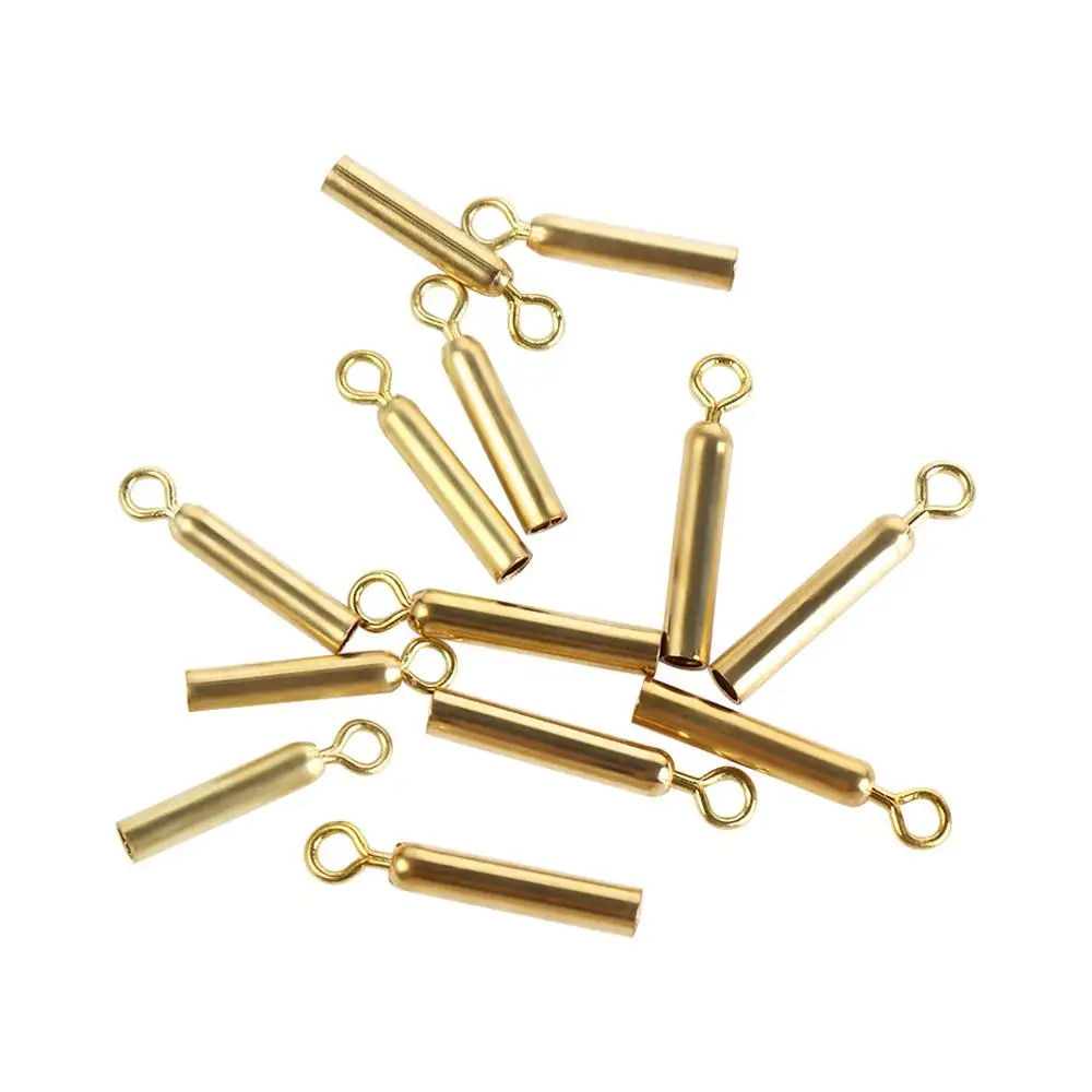 10 stücke 360 Grad Roating Copper Angeln Schwimmer halter gerade Typ frei drehbar 360 Grad frei Schwimmer halter