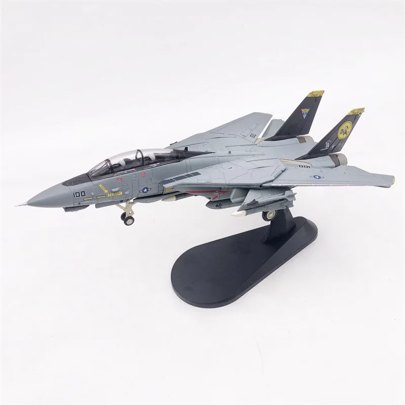 1/100 Scale US Military F-14D F14 VF-31 Bomb Cat Military Aircraft Model Variable Wing Mode Inter Collection Toy Gifts