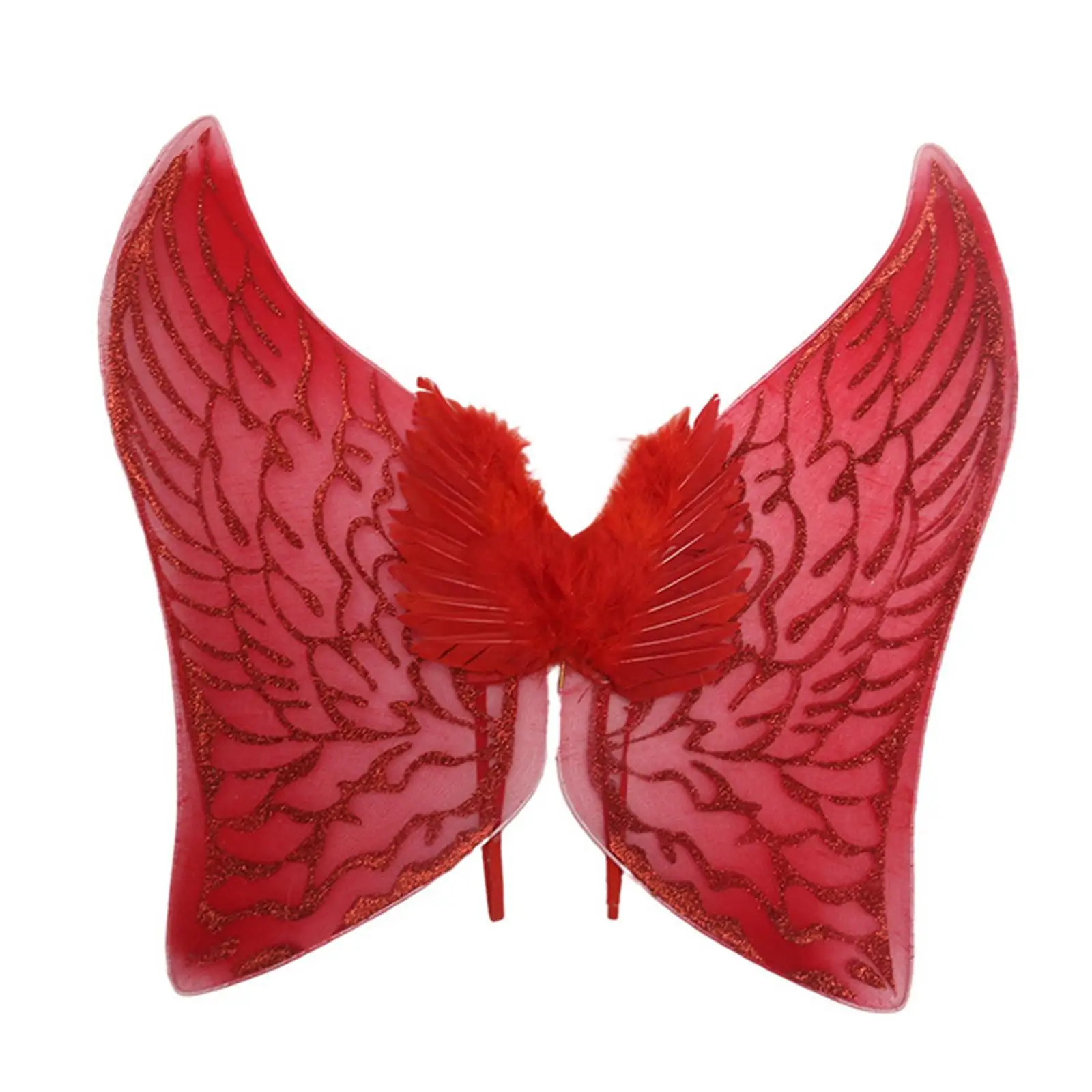 フェザー エンジェル ウィング 大人 子供 プリンセス コスプレ ハロウィン カーニバル パーティー用 レッド