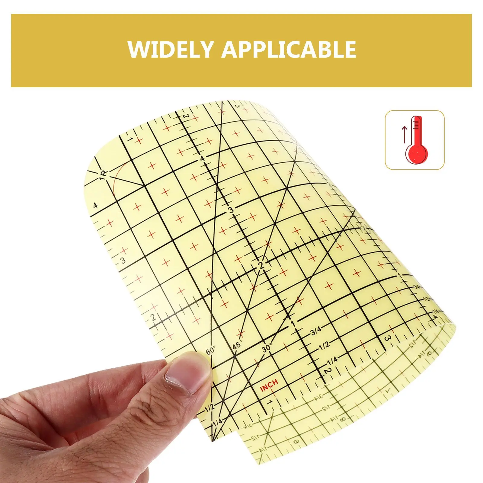 Heat Resistant Ruler Sewing Plastic Curved Dressmaking Tailoring Patchwork Quilting Measure Mark Fold Press Hems Easy High