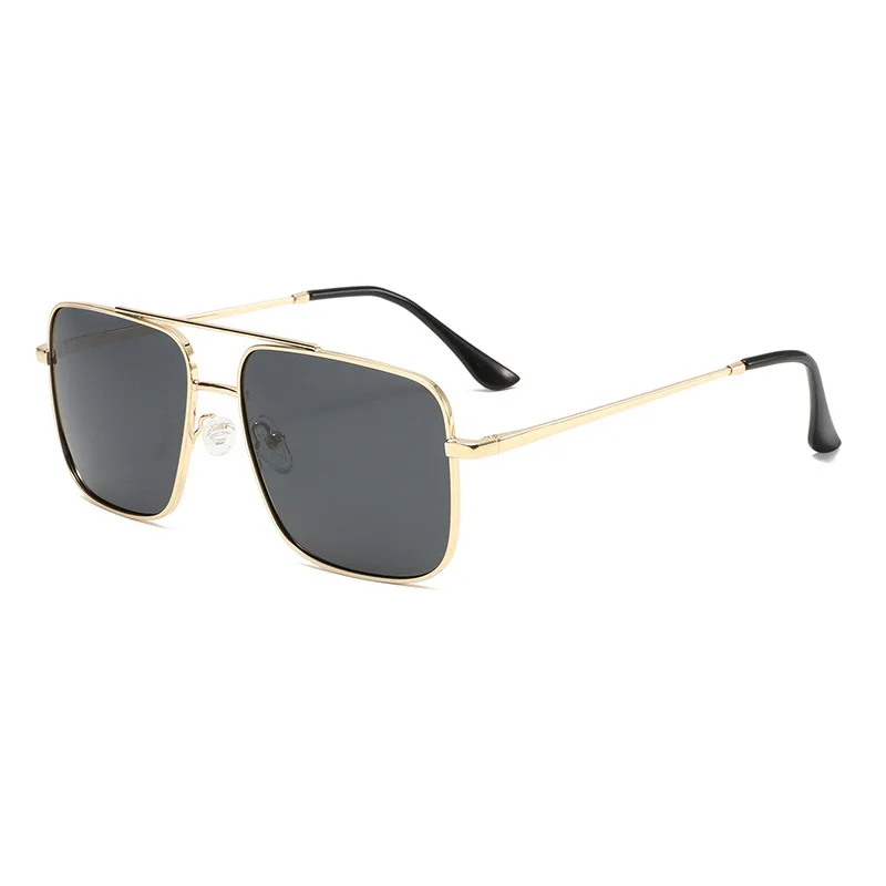 2026new fashion Vintage Sports Casual Polarized Double Bridge Metal Sunglasses UV Protection oversized Sun Glasses for Men Women