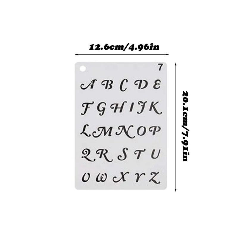 12/24pcs Letter Stencils Drawing Painting Template Set Number Alphabet Letter Drawing Stencils Template for Scrapbooking Card