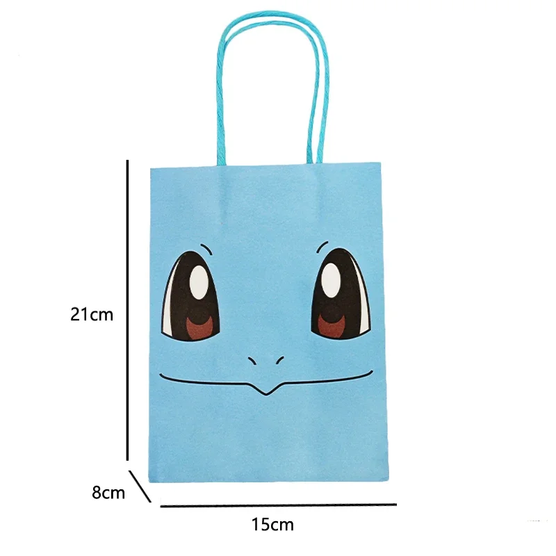 Pokemon Verpackung Tasche Geburtstag Thema Geschenk Tasche Pikachu Party Süßigkeiten Snack Geschenk Tasche Charmander Squirtle Kinder Spielzeug Geschenk