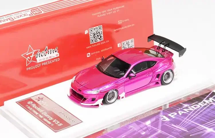 1:64 PANDEM Toyota Rocket Rabbit modificado GT86 resina modelo de carro de simulação em miniatura, decoração para adultos, brinquedo para meninos, presente para crianças