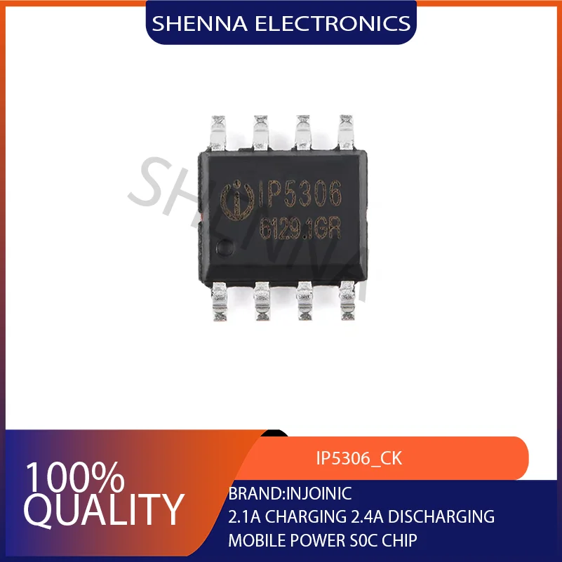 

50PCS/Lot integrated ic IP5306_CK Packaging IP5306 SMD SOP-8 2.1A Charge 2.4A Discharge Mobile Power SOC Chip