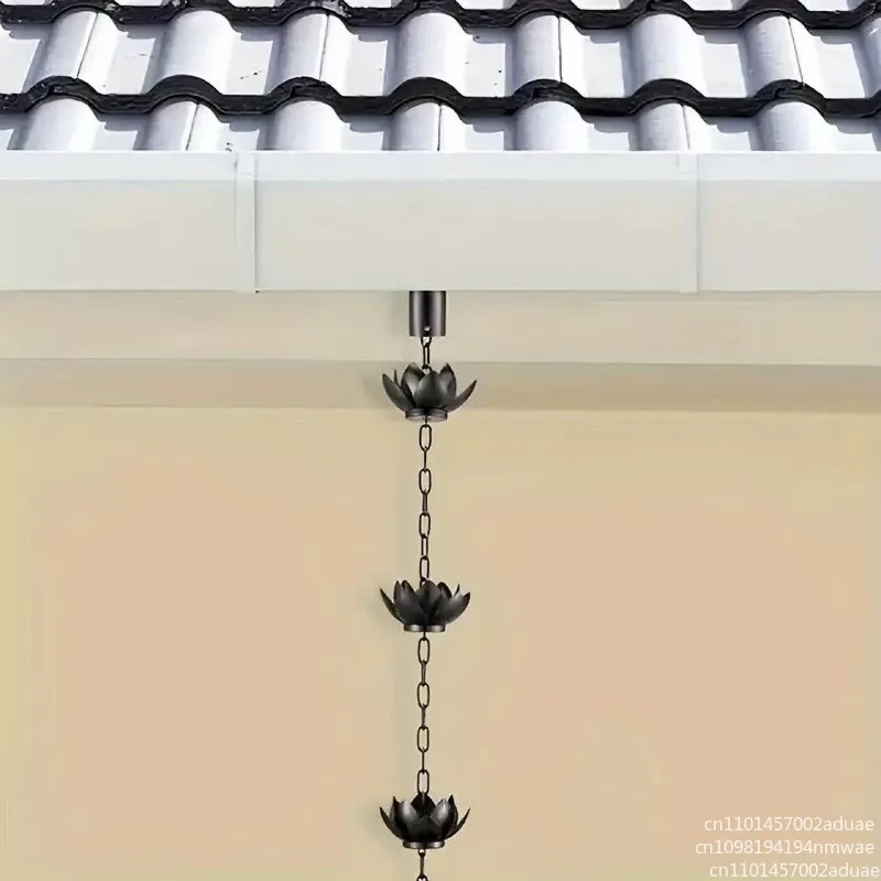 Rust-Resistant Metal Water Diverter, Double Anti-Rust Treatment, Thickened Decorative Rain Chain, Decorative Watering System