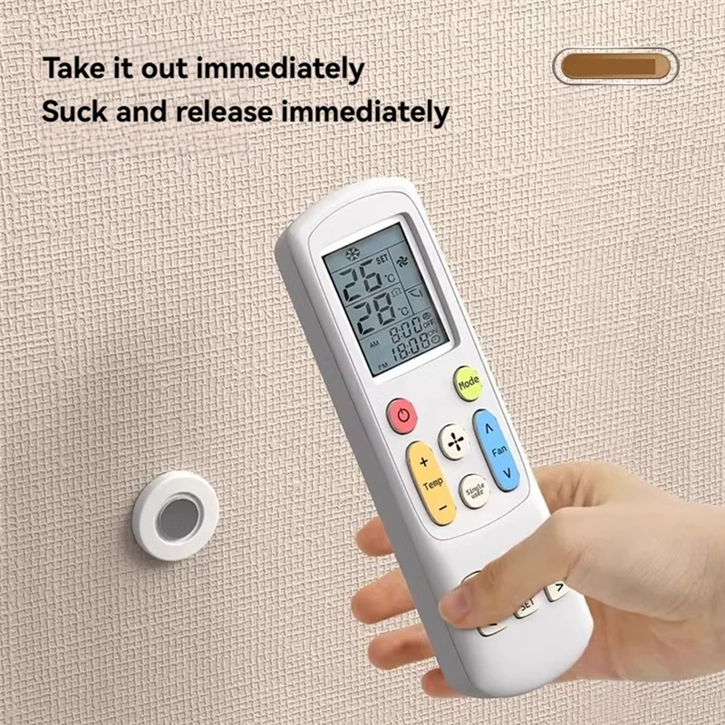 ABFM-Soporte para Control remoto, 10 Uds., montaje en pared magnético, adhesivo, ganchos de almacenamiento para TV/aire acondicionado, organizador para el hogar