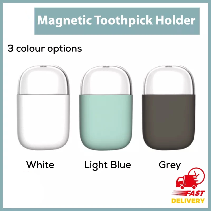 Toothpick Holder Magnets Toothpick Box Dispenser For Refrigerator Microwave Oven Magnet Button Decor