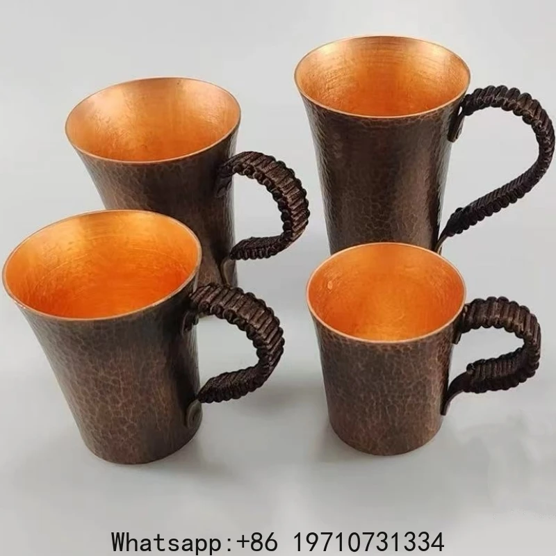 vintage-pure-copper-coffee-cupmug-moscow-mule-tumbler-engraving-hammer-texture-woven-handle-450-ml-beer-mugtea-cup-tableware