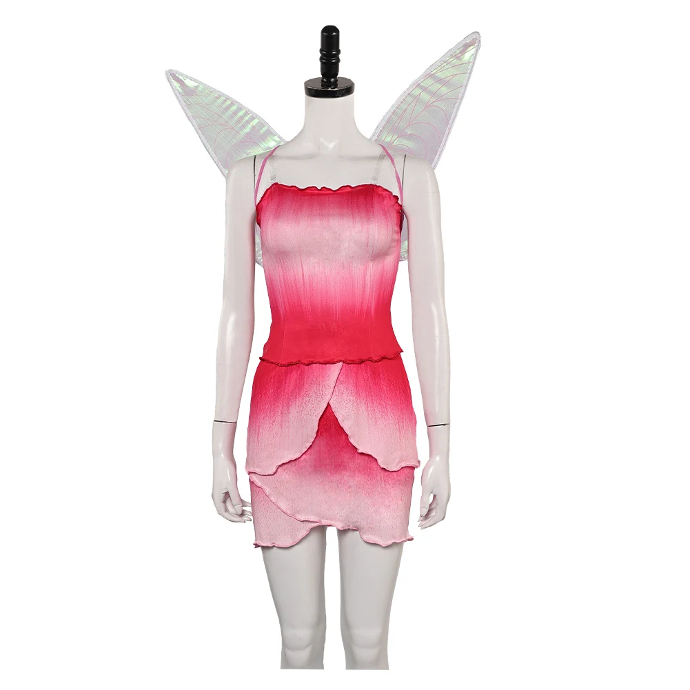 Rosetta Cosplay Pink Skirt Top Wings Cartoon Movie Tinker Cosplay Bell Roleplay Costume Outfits Halloween Carnival Party Suit