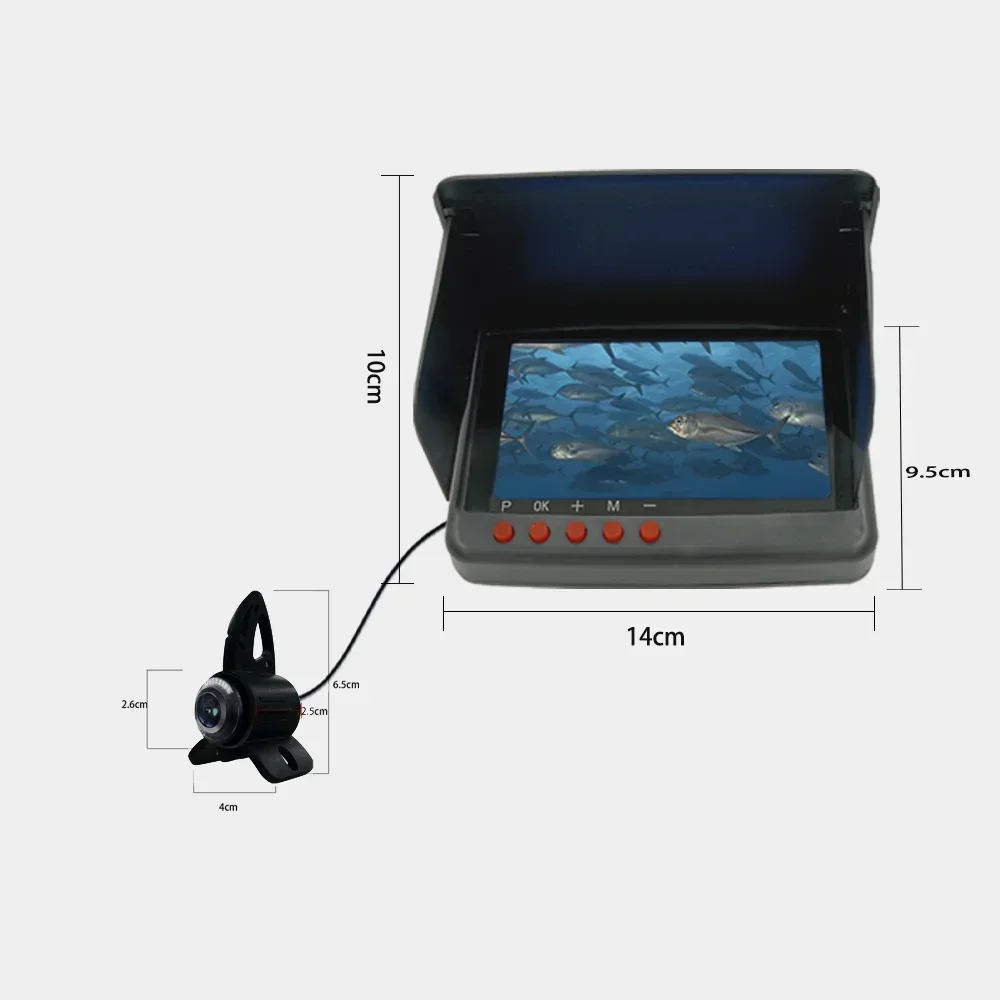 1080p Camera   5'' HD Display with DVR Portable Underwater Fishing Camera Night Vision for Sea/River Ice Fishing 20M Cable SY5A