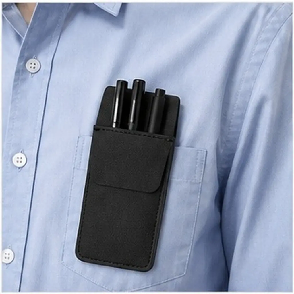 4Pcs PU Pocket Protector for Lab Coats Pocket Pen Holder Shirt Organizer Nurse Doctor Pen Pouch Multi Purpose Sleeve