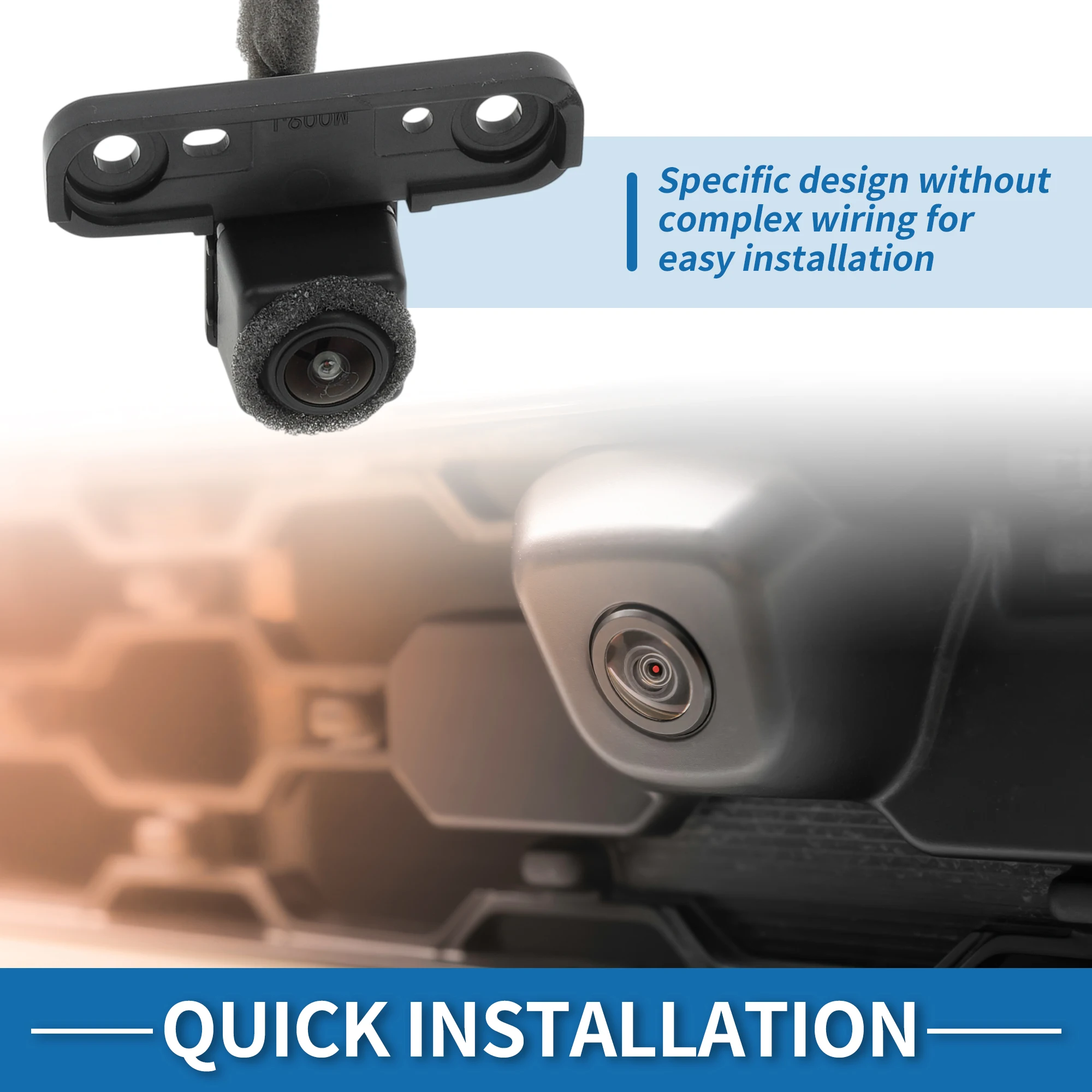 UXCELL Front View Camera Park Assist 23402538 for Cadillac Escalade 6.2L 2016-20
