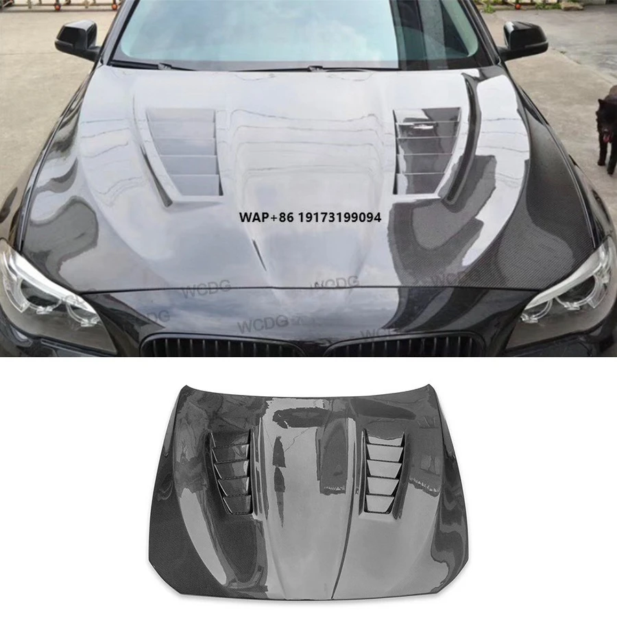 

V Style New Carbon Fiber Front Hood for B-MW F10 F18 M5 2011-2017 Bonnet Air Vent Cover Bodykit for Car Engine Front