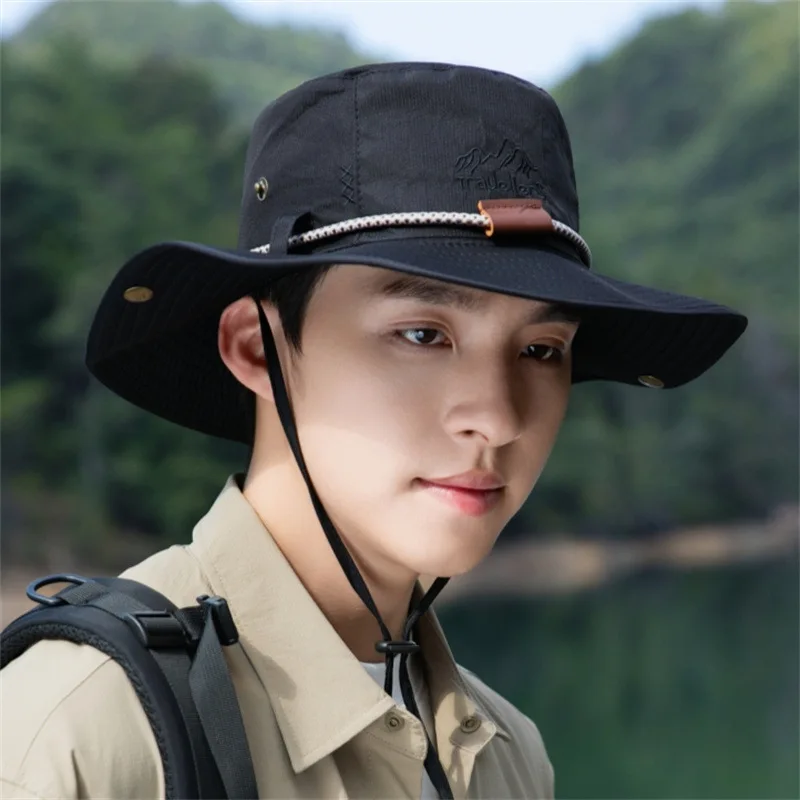 

Men's Summer Hats, Outdoor Fisherman Hats, For Hiking, Camping, Mountaineering, Breathable Fishing, Sunshade, Sun-proof Hats