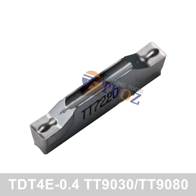 

100% Original TDT4E-0.4 TDT4E TT9030 TT9080 Carbide Grooving Inserts TDT 4E-0.4 4MM Slotted Blade Lathe Cutter Tool