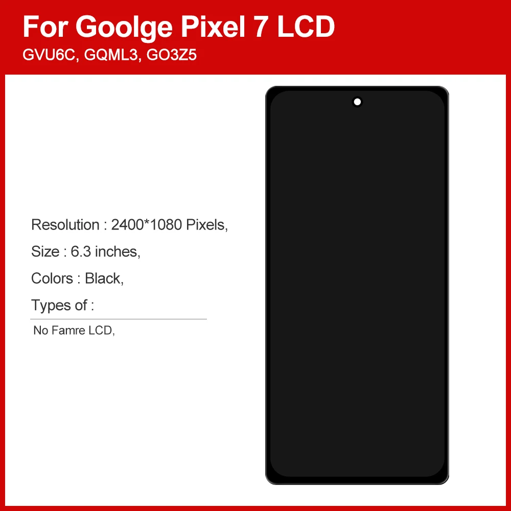 6.3 インチ新しい AMOLED Google Pixel 7 LCD ディスプレイタッチ