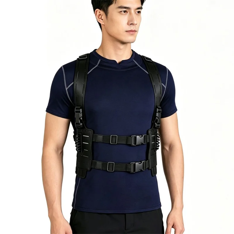Game Leon Cosplay Harness Tactical Vest Shoulder Chest Strap PU Accessories Halloween Costume Role Play Gear Party Show Prop