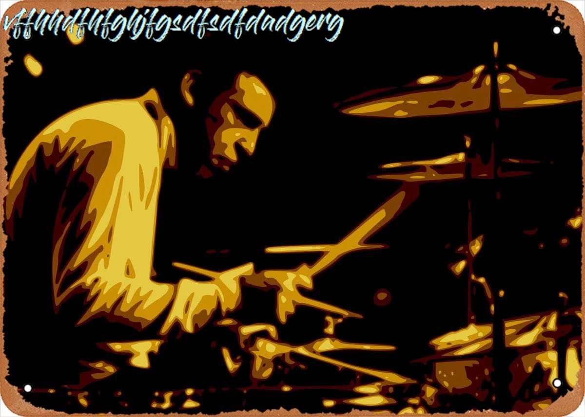 Legendary Jazz Musicians Buddy Rich Metal Tin Sign Poster Vintage Art Wall Decor 12 x 8 inch sign