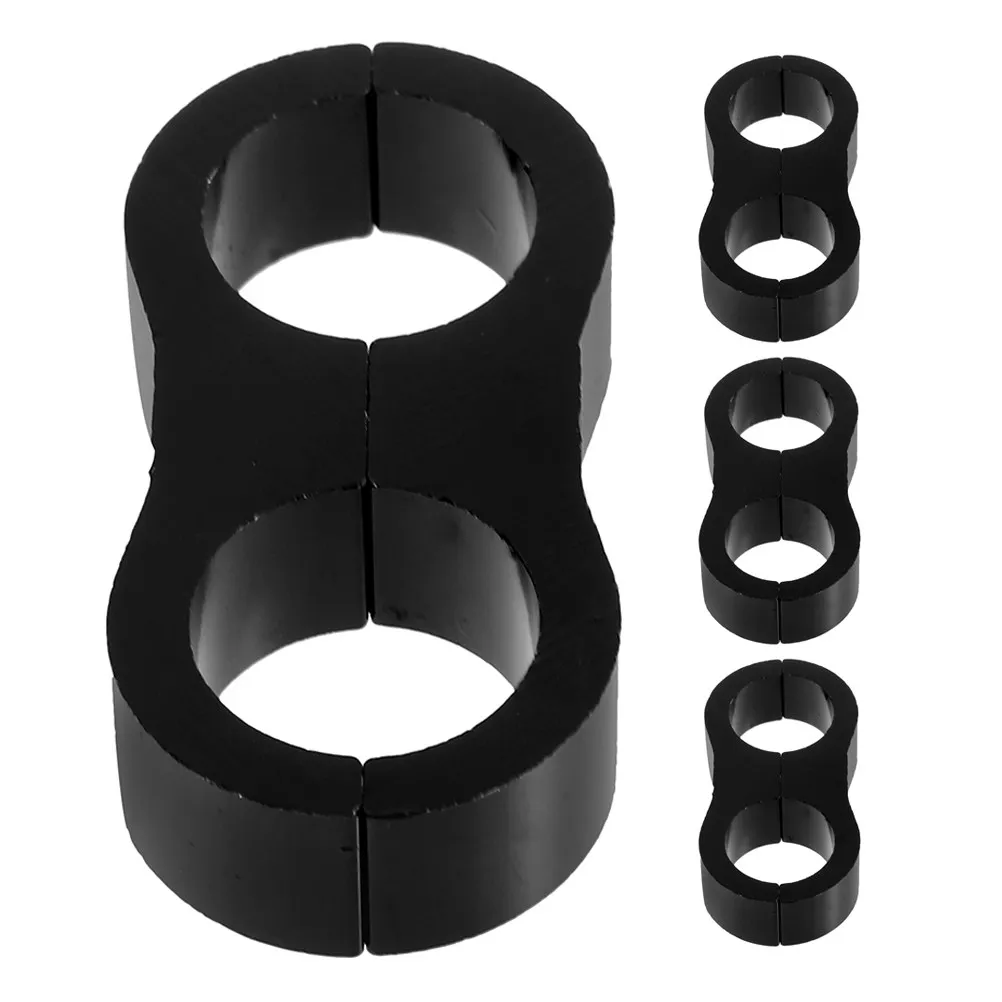

4Pcs Automotive Fuel Line Mounting Clamps Aluminum Alloy Double-Hole Hose Separator Pipe Clamp Repair Parts for Cars