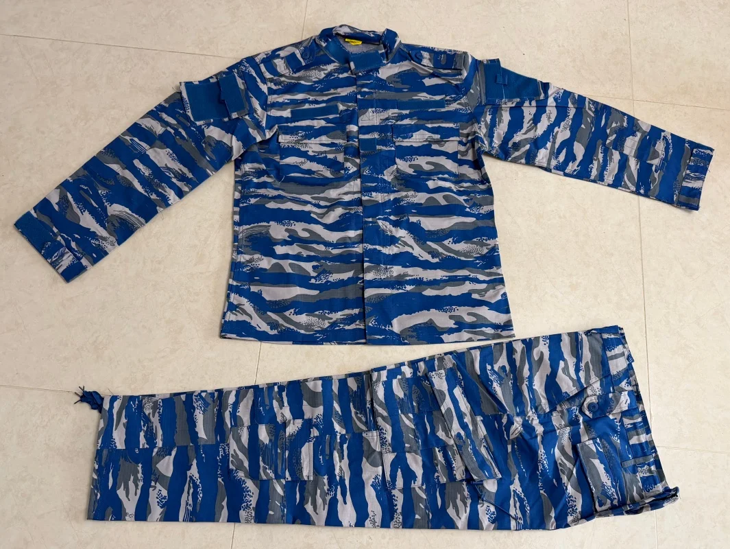 Blue Camouflage ACU Jacket Pants Set 1