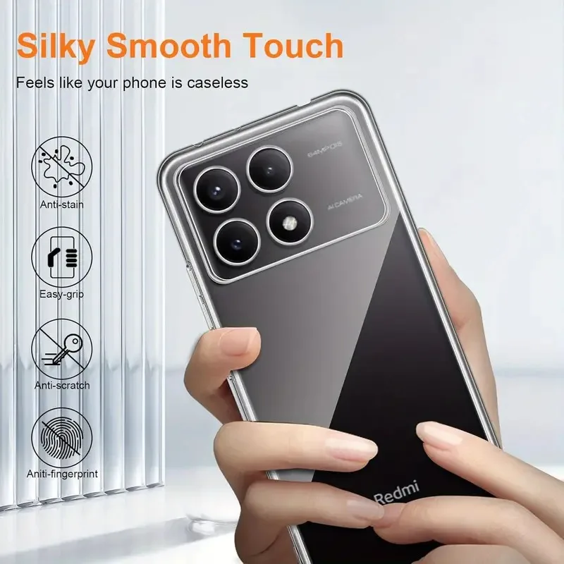 Poco X6 Pro Case Ultra Thin Soft Clear TPU Phone Case For Xiaomi Poco X6 X 6 Prо X6Pro Pocox6 Pro 5G Transparent Silicone Cover