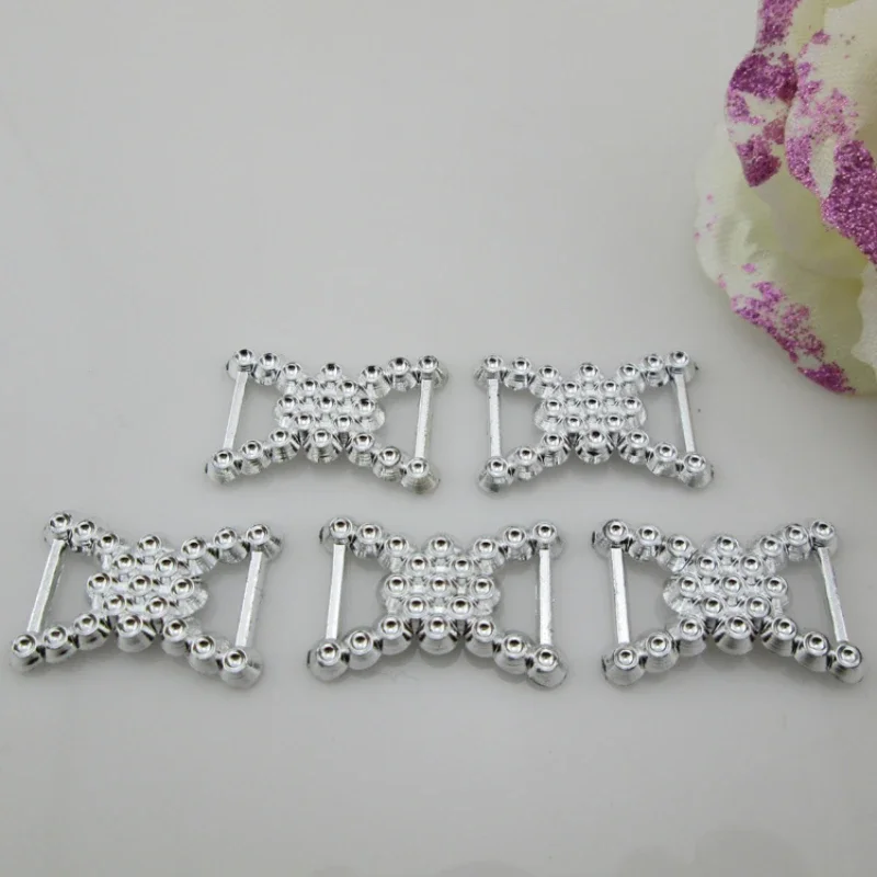 10pcs Silver Imitation Dress Belt Buckle Dectorative Art Deco