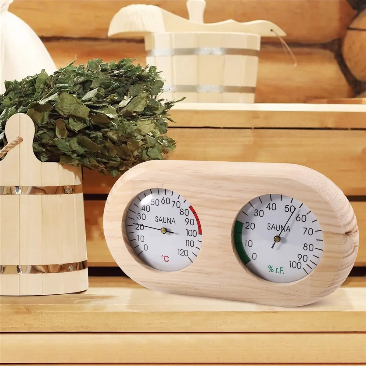 DT81 2-in-1 Sauna Thermometer and Hygrometer, Sauna Thermometer, Sauna Thermometer Gauge for Sauna Room, Sauna Accessories