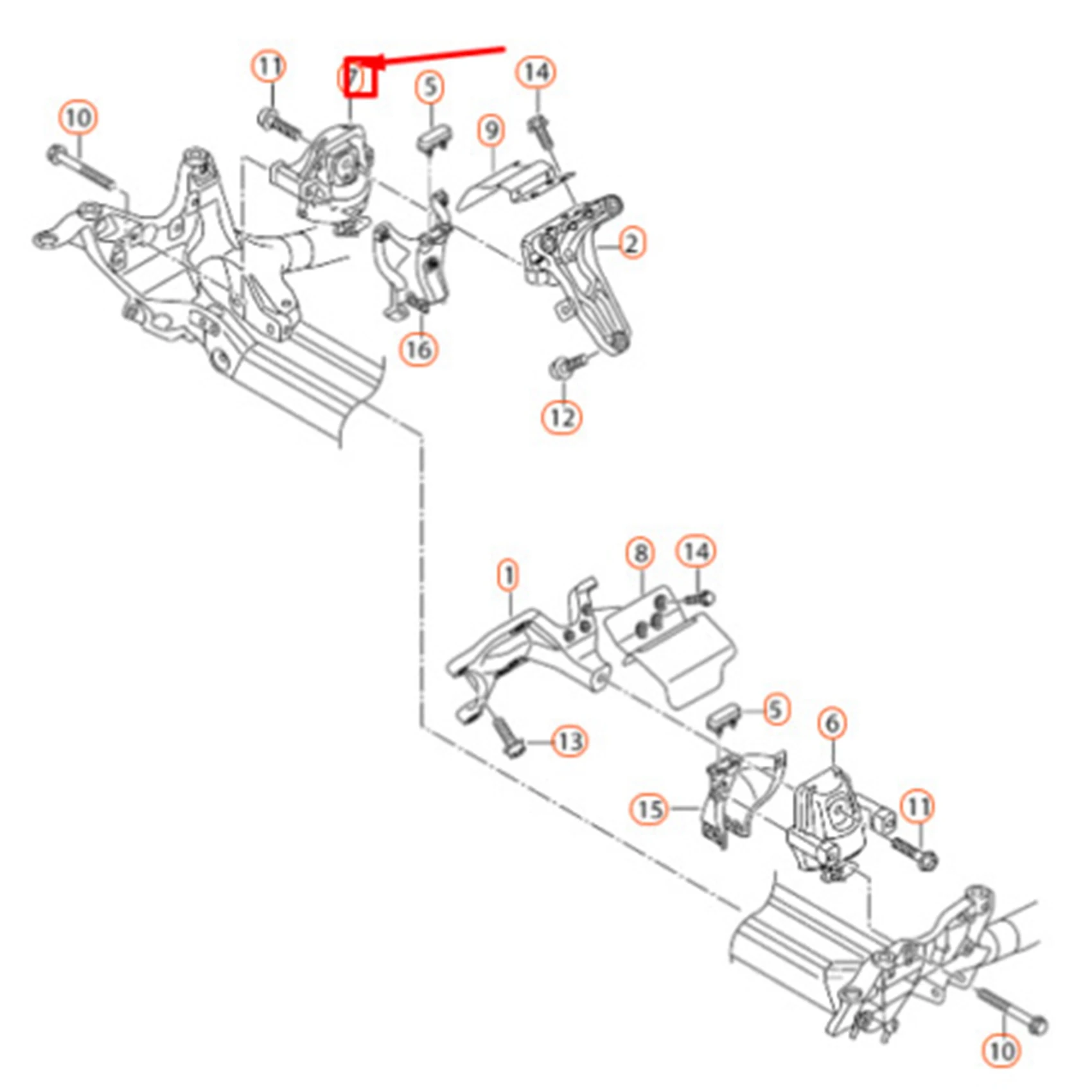 Motor Bracket Engine Mount For  A6 C7 S6 A7 S7 S8 A8 D4 2.0 TFSI 3.0 TDI 4G0199381LC