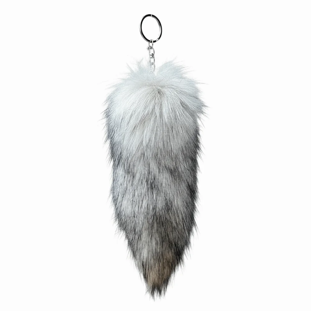 Cute Long Tail Plush Tail Keychain Soft Fluffy Faux Fur Charm Versatile Plush Plush Tail Pendant Backpack