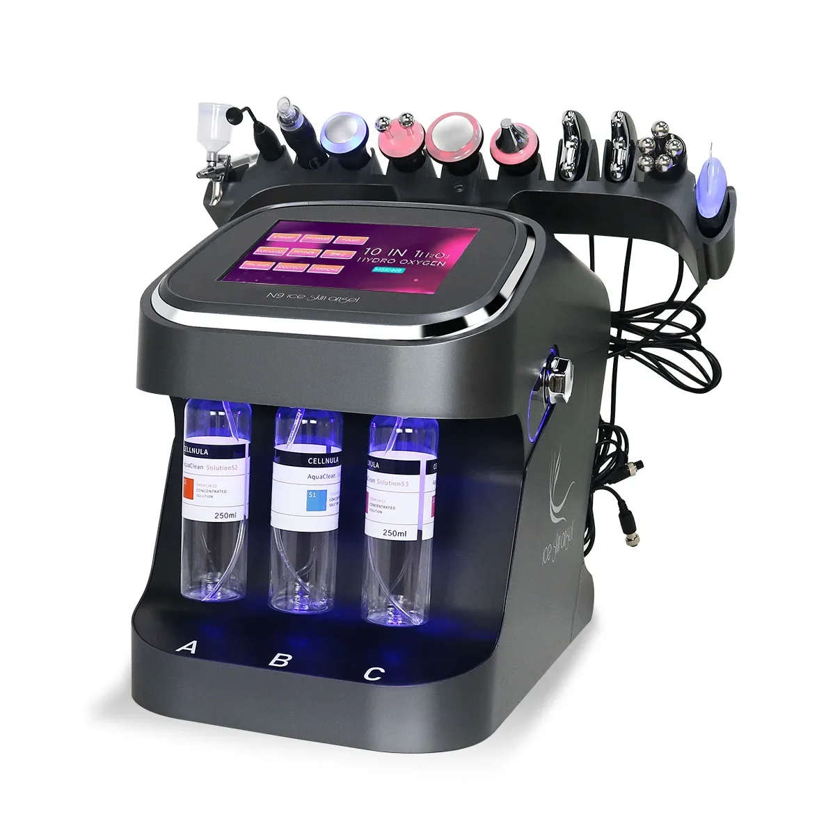 Multifunctional Management Beauty Equipment 10 in 1 Oxygen Jet Dermabrasion Skin Care Peel Aqua Peeling Facial Beauty Machine