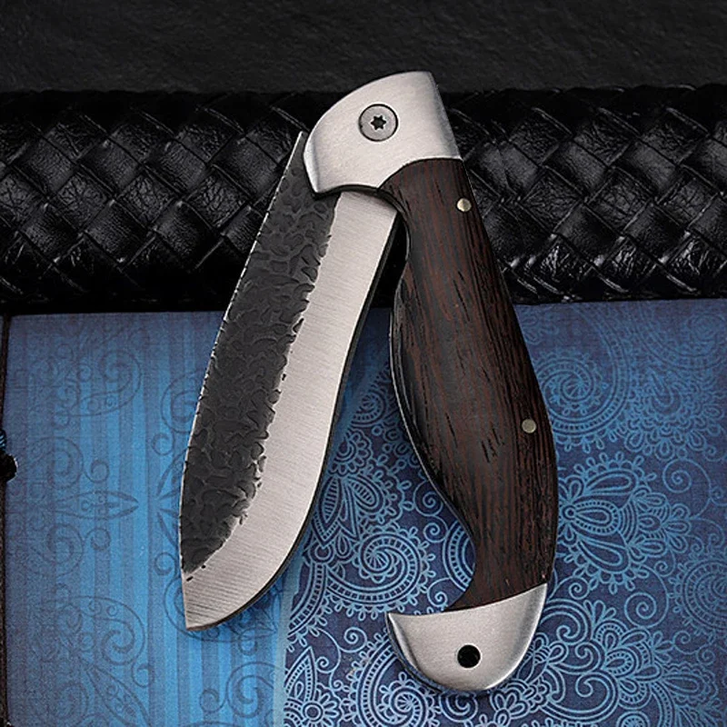 Damascus Steel 58HRC Outdoor Tactical Camping Hunting Survival Pocket Folding Knife Combat Utility Knives EDC 58HRC Multi Tools