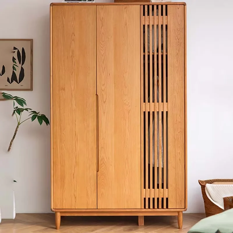 Luxury King Wardrobe European Nordic Wooden Large Women Storage Bedroom Wardrobes Hotel Living Room Ropero Armable Furniture