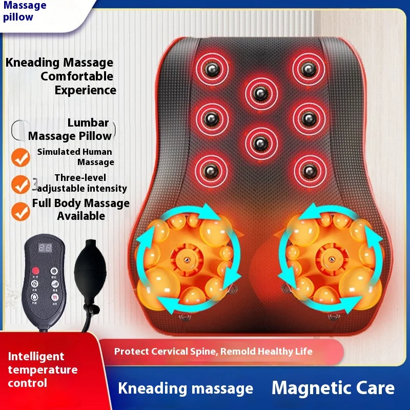 

Электрический массажер для головы шиацу, шеи, шейного отдела тела, автомобильная подушка для спины с подогревом, вибрационное массажное устройство, уход за здоровьем