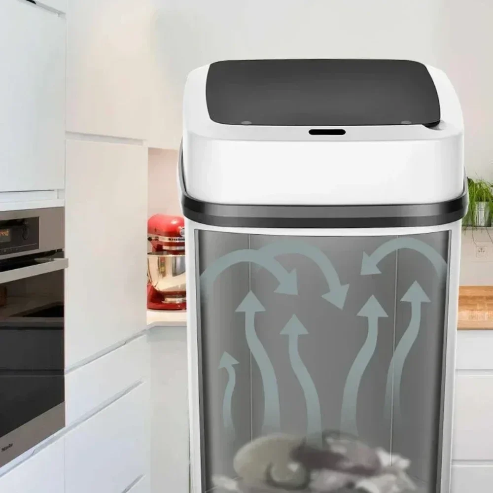 Smart Trash Kitchen Bathroom Recycling TrashCan Automatic Sensor Dustbin Electric Waste Bin Waterproof Wastebasket For 13L