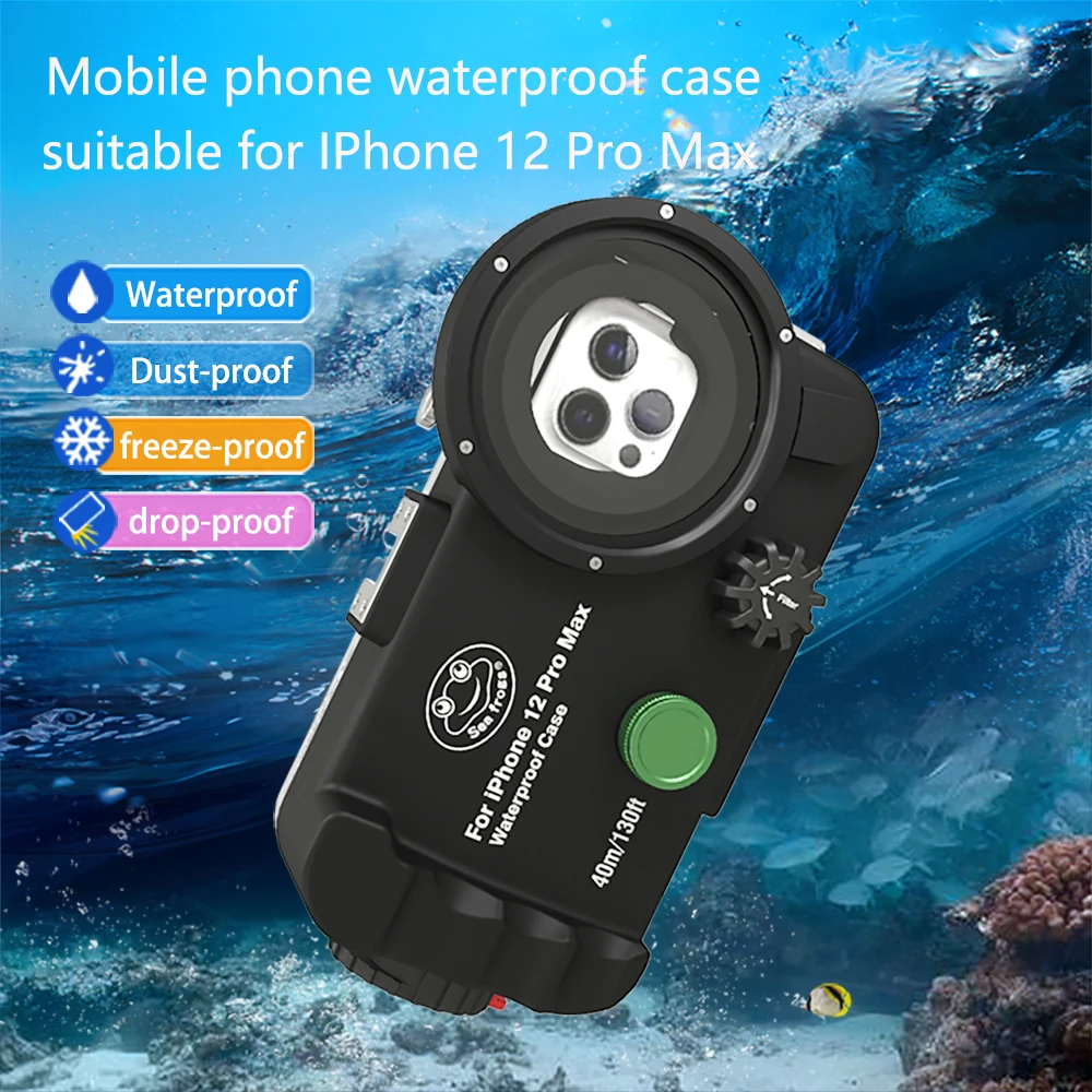 Seafrogs 40meter Waterproof Phone Housing Case Underwater Professional Swimming Surfing Photo Video For iPhone 12 Pro Max