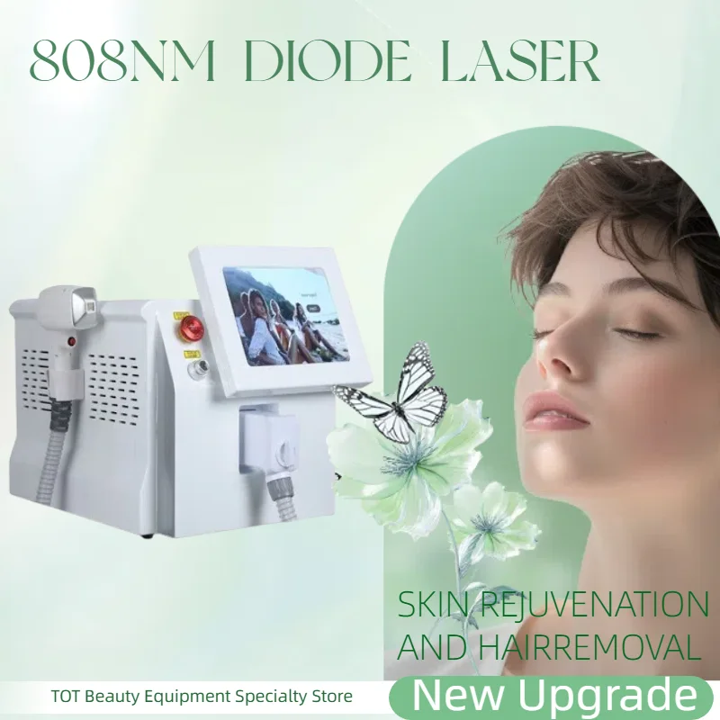 808 Alexandrite Depilazione Diodo Laser Macchina 4000W Ghiaccio Platino Corpo Viso Ascelle Testa di Raffreddamento Epilatore Indolore Permanente