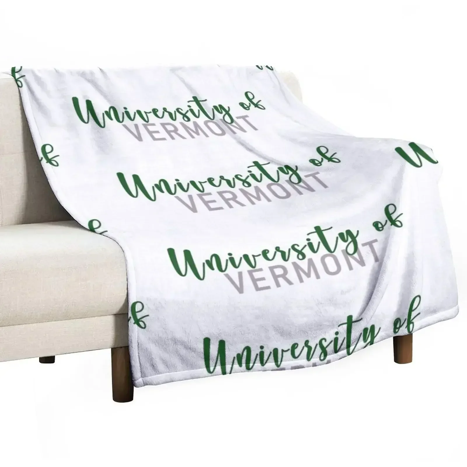 University of Vermont! Throw Blanket Sofas Luxury Bed linens Hairy Blankets