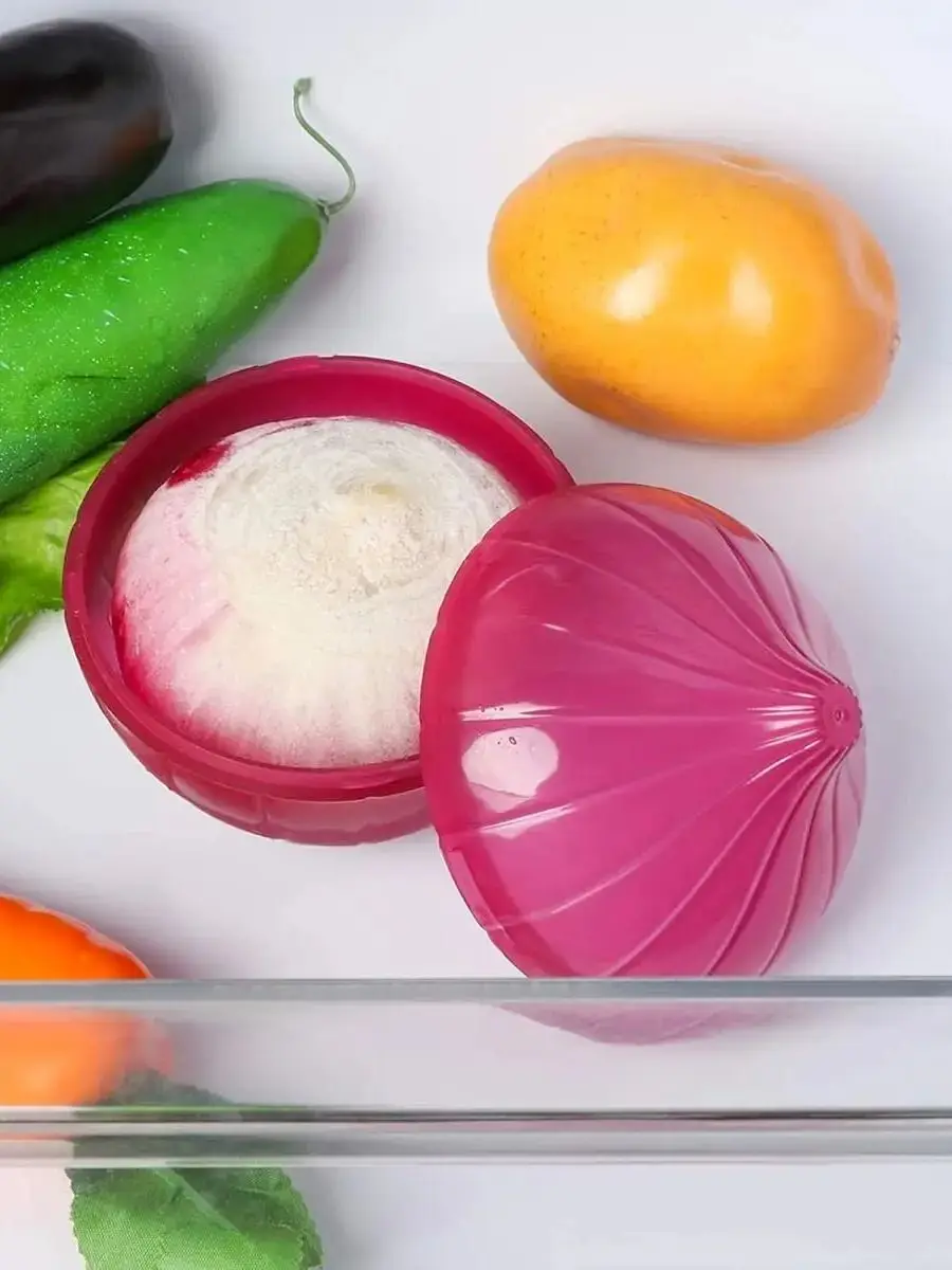 Plastic Voedsel Opbergdoos Groente Fruit Verzegelde Doos Keuken Scherper Containers Ui Knoflook Groene Peper Verse Opslag Gereedschap - afbeelding 2