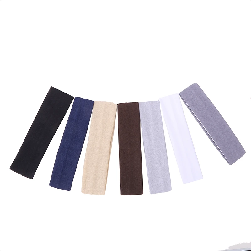 Immagine 6: Set di 7 Fasce per Capelli Estive per Sport e Yoga, Regolabili, Assorbenti, Elastiche, per Uomo e Donna