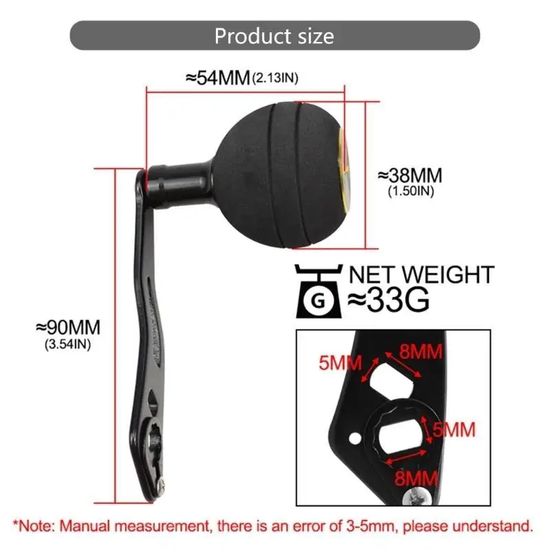 652F الصيد بكرة مقبض الصيد سبائك الألومنيوم مقبض مقبض قبضة استبدال أجزاء