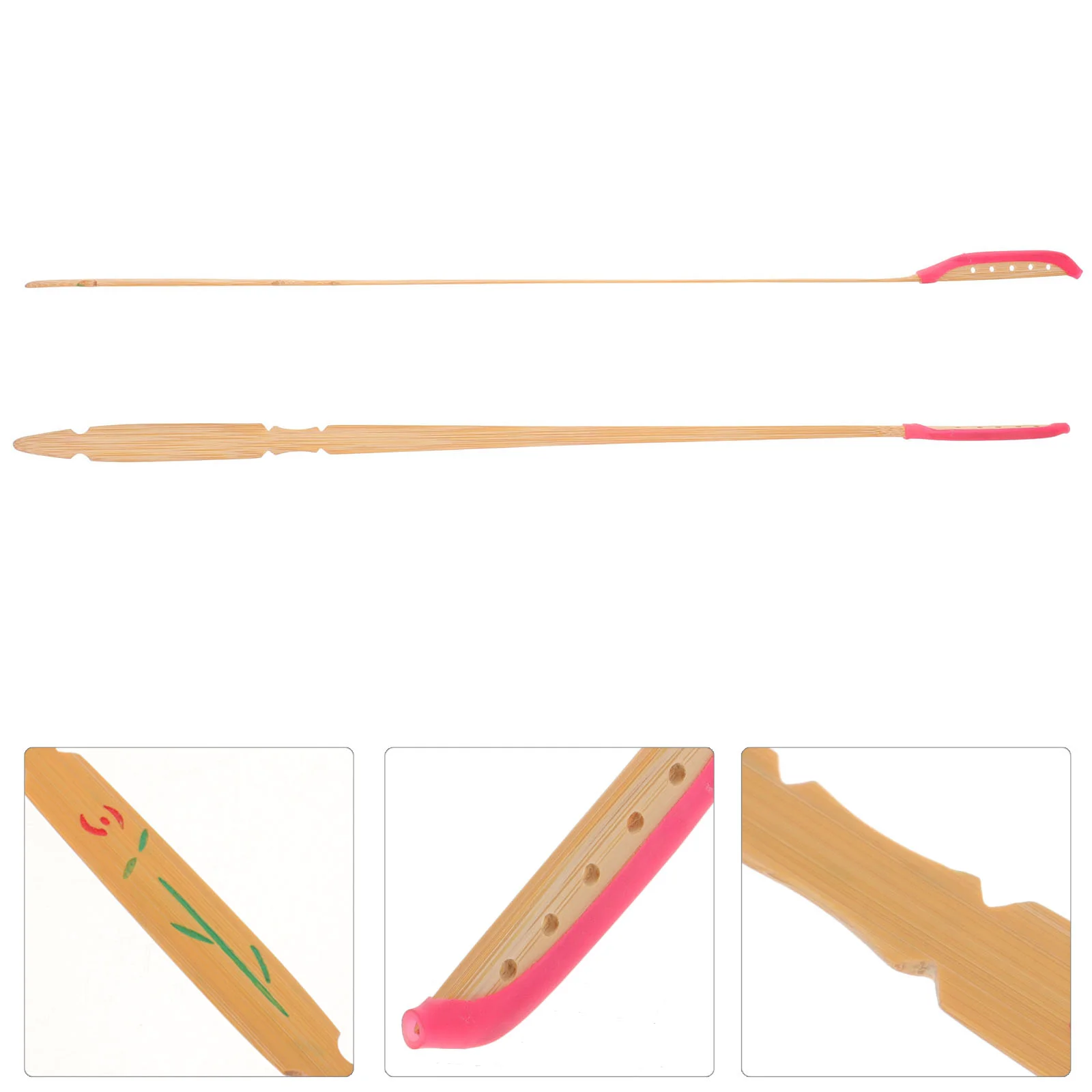 2 Pcs Bamboo Stick Yangqin Playing Tools Instruments Bent Eyeliner Musical Parts