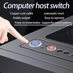 12/16/19/22mm Computer Power On/Restart With Lamp Metal Push Button Switch Desktop Host Modification Main Board Wiring DIY