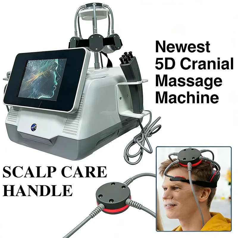 Transcranial Magnetic Stimulation Brain Rehabilitation Instrument 5D Cranial Head Muscle Massage Machine Brain Health Care