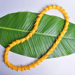 Beautiful Hala Lei Hawaiian Leis for Party Tropical Artificial Hala Garland Lei for Graduation Wedding Birthday Beach Tiki Party