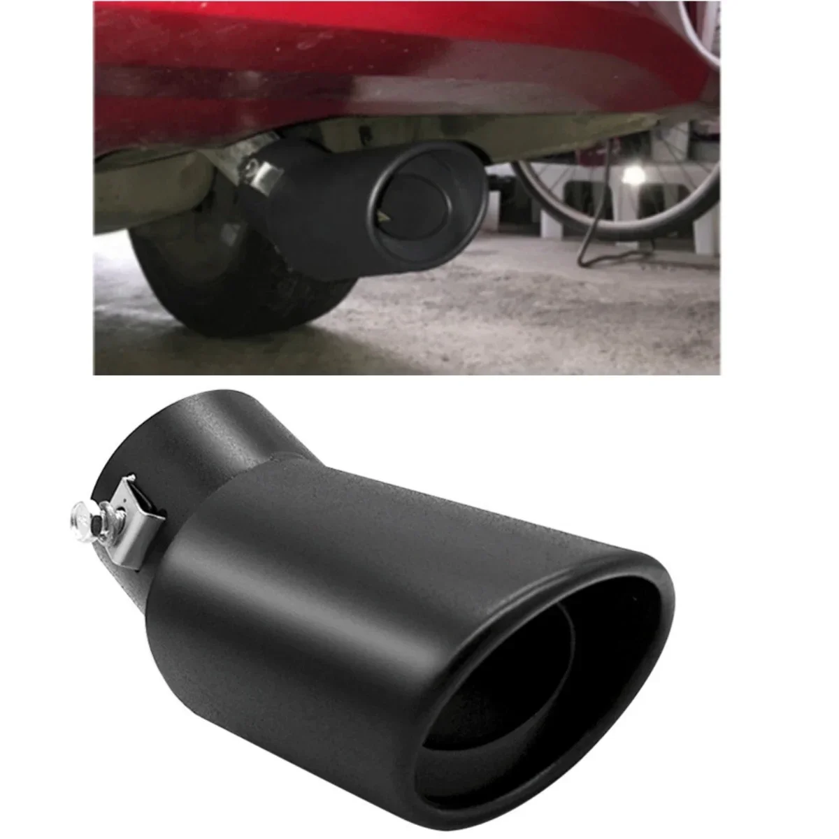 

Black straight pipe bend General Motors exhaust muffler tip pipe Stainless steel exhaust system muffler pipe for automobiles