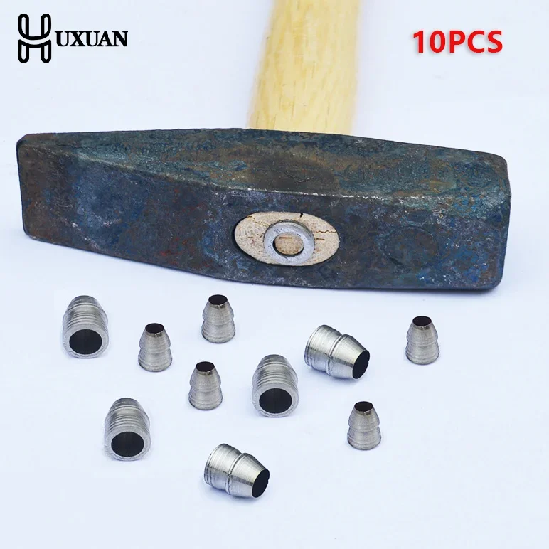 10pcs 8/10/12mm Safety Round Handle Wedges Steel Hammer Handle Splitting Wedge For Axe Claw Hammer Steel Carpentry Maintenance
