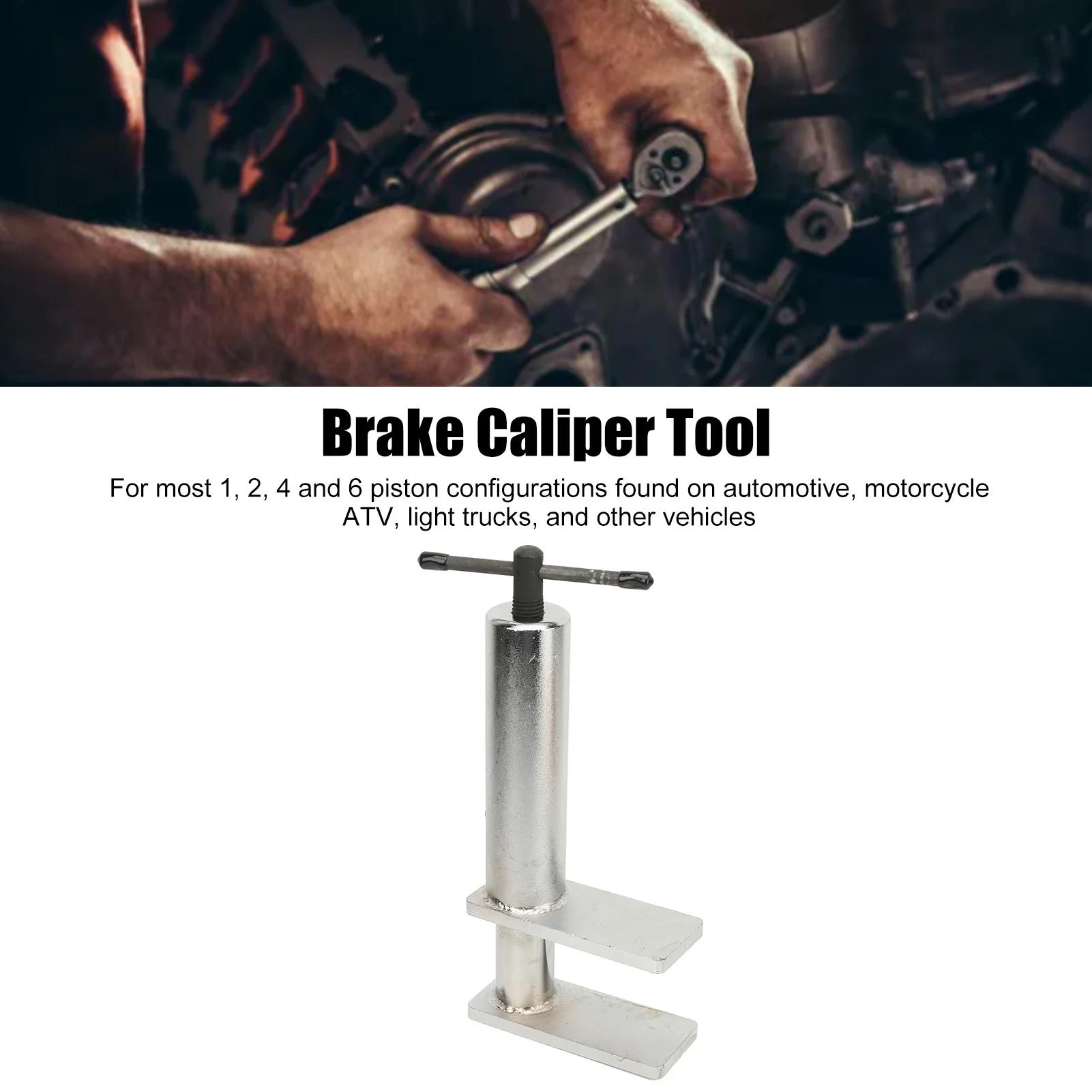 

Piston Compressor Tool Brake Caliper Tool 45 Steel Rustproof Fit High Strength for Multi Piston Brake Pad Spreader
