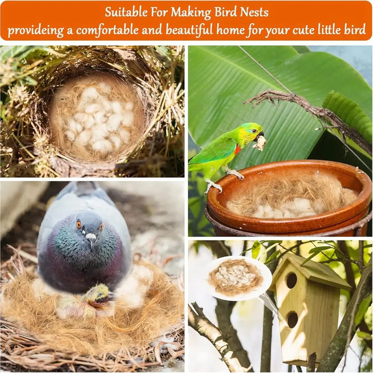 Bird Nesting Material - Bird Nests Bedding Hummingbird Nesting Material Mixing Canary Nesting Material